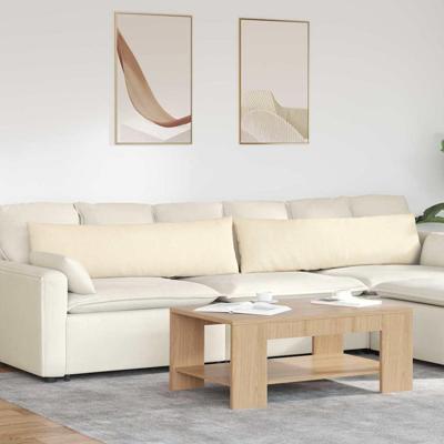 Sofa Kussens 2 pcs Crme 145 x 40 cm Katoen Stof