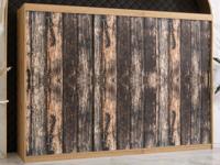 Kledingkast TODY 2 schuifdeuren 250 cm artisan eik - thumbnail