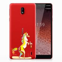 Nokia 1 Plus Telefoonhoesje met Naam Horse Color - thumbnail
