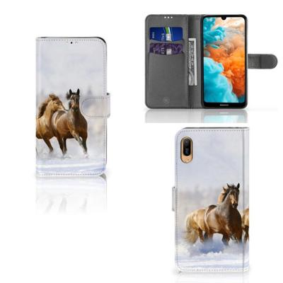 Huawei Y6 (2019) | Telefoonhoesje | Met pasjeshouder | Paarden