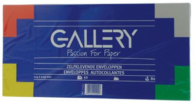 Gallery enveloppen ft 114 x 229 mm, stripsluiting, pak van 50 stuks