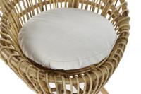 Leunstoel DKD Home Decor Natuurlijk Katoen Wit Rotan (74 x 67 x 85 cm) - thumbnail
