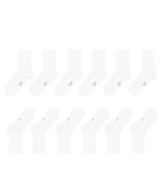 FALKE 6-paar Happy dames sokken - Katoenen multipack vrouwen sokken - Voordeelverpakking - 42 - Wit - 42 - 42 - 42