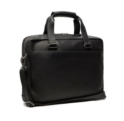 Chesterfield - Manhattan - Lederen Laptoptas - 15 inch - Schoudertas - Zwart Chesterfield - Manhattan - Lederen Laptoptas - 15 inch - Schoudertas - Zwart