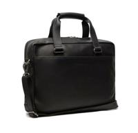 Chesterfield - Manhattan - Lederen Laptoptas - 15 inch - Schoudertas - Zwart - thumbnail