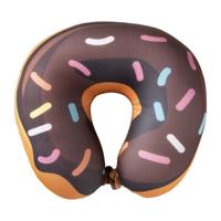 Nekkussen donut - bruin/roze - thumbnail