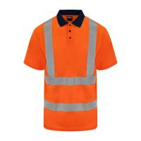 Reflecterende polo oranje - 4XL - thumbnail