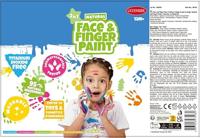 Boti Natural face & fingerpaint fles met pompje - rood, 1l - thumbnail