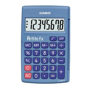 Casio zakrekenmachine Petite FX, blauw