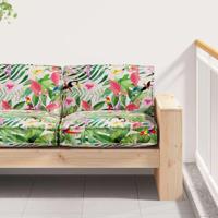 VidaXL Kussen bloemen multikleur 80 x 80 x 12 cm oxford stof - thumbnail