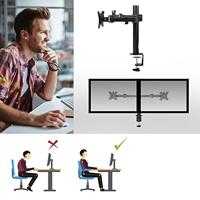 ACT Connectivity Monitorarm office solid pro, 2 schermen bevestiging - thumbnail