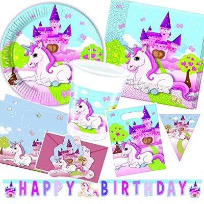 Unicorn Uitnodigingen met envelop (6st) - thumbnail