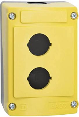 BACO LBX0200J Lege behuizing 2 inbouwplaatsen (l x b x h) 107 x 74 x 47.9 mm Geel, Zwart 1 stuk(s)