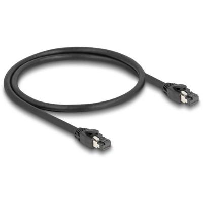 Delock 80232 RJ45 Netwerkkabel, patchkabel CAT 8.1 S/FTP 50.00 cm Zwart 1 stuk(s)