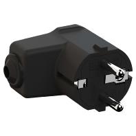 Bachmann 960.102 Haakse stekker met randaarde Polypropyleen 250 V Zwart IP20 - thumbnail