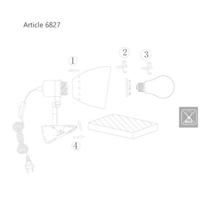 Steinhauer Spot klemspot spring 6827 zwart