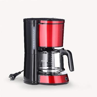 Severin KA 4817 Koffiezetapparaat Rood (metallic), Zwart Capaciteit koppen: 10