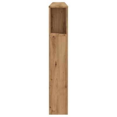Hoofdbordkast 200x18,5x102,5 cm bewerkt hout artisanaal eiken Hoofdbordkast 200x18,5x102,5 cm bewerkt hout artisanaal eiken