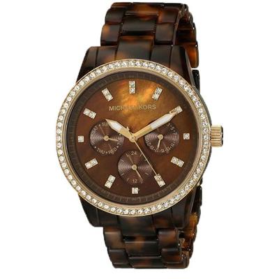 Horlogeband Michael Kors MK5280 Kunststof/Plastic Bruin 18mm
