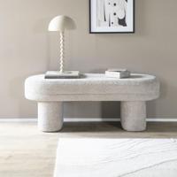 By-Boo Halbank 'Rama' Bouclé, 120cm, kleur Taupe - thumbnail