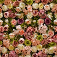 Alexsar Art Tuinschilderij witte en roze rozen 50x50cm - thumbnail