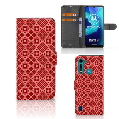 Motorola G8 Power Lite | Telefoon Hoesje | Batik Rood