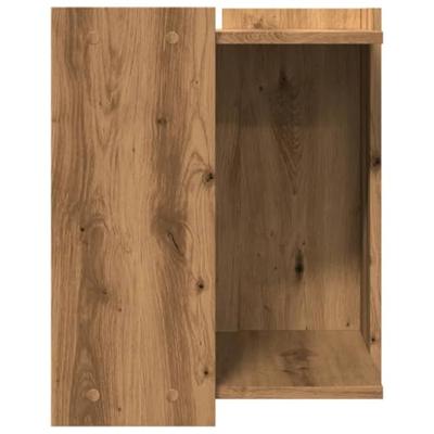 VidaXL Kattenbakkast 42x42x51 cm bewerkt hout artisanaal eikenkleurig