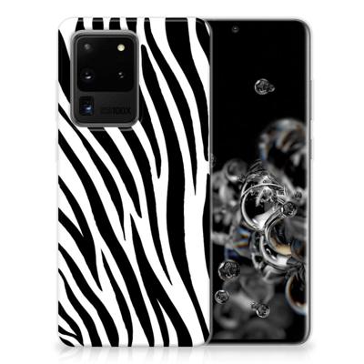 Samsung Galaxy S20 Ultra | TPU Hoesje | Zebra Samsung Galaxy S20 Ultra | TPU Hoesje | Zebra
