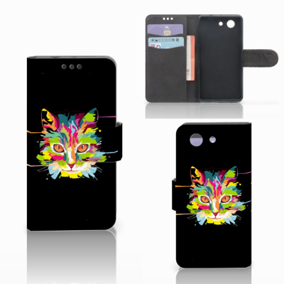 Sony Xperia Z3 Compact Leuk Hoesje Cat Color Sony Xperia Z3 Compact Leuk Hoesje Cat Color