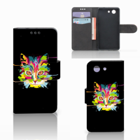 Sony Xperia Z3 Compact Leuk Hoesje Cat Color - thumbnail