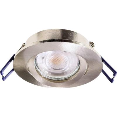 Deko Light Samsola, rund, gebürstet, Silber 110040 Plafondspot Zilver (geborsteld)