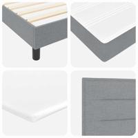 Boxspringbed met matras Lichtgrijs 90 x 190 cm Stof - thumbnail