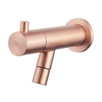 Inbouw Toiletkraan BWS Met Keramisch Binnenwerk Geborsteld Koper - thumbnail