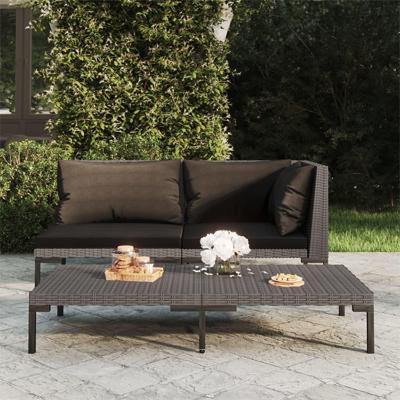 Tuinbank met kussens halfrond poly rattan Tuinbank met kussens halfrond poly rattan