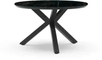 Tierra Outdoor dining tuintafel orbital marble trespa 120x74.5cm charcoal - thumbnail