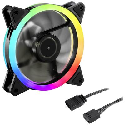 Sharkoon Shark Blades PWM PC-ventilator Zwart (b x h x d) 120 x 25 x 120 mm