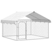 Hondenkennel voor buiten met dak 200x200x150 cm - thumbnail