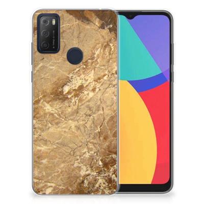 Alcatel 1S (2021) | TPU | Siliconen hoesje | Marmer Creme