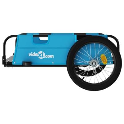 VidaXL Fietstrailer oxford stof en ijzer blauw