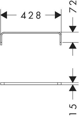 Hansgrohe Xelu Q handdoekrek 90/430, chroom - thumbnail