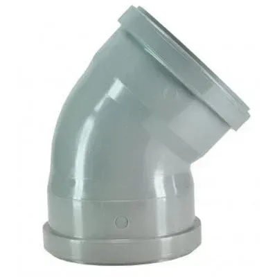 Afvoerbocht dubbele manchet 110 mm 45 graden PVC