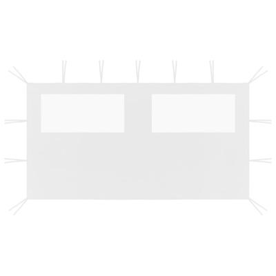 VidaXL Prieelzijwand met ramen 4x2 m wit