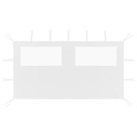 Prieelzijwand met ramen 4x2 m wit - thumbnail