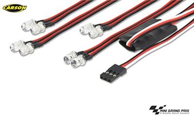 Carson Modellsport Verlichtingsset Rood, Wit 4.4 - 6 V 500906240