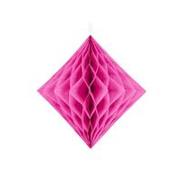 Honeycomb Diamant Donker Roze 20cm - thumbnail