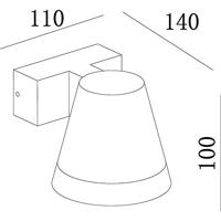 Deko Light Serpentis 731076 LED-wandlamp LED vast ingebouwd Energielabel: G (A - G) 6.2 W LED Donkergrijs - thumbnail