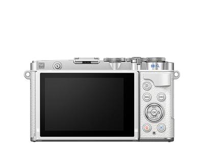 Olympus PEN E-P7 Micro Four Thirds-systeemcamera, 20 MP-sensor, ingebouwde 5-assige beeldstabilisator, kantelbaar en hoge definitie LCD, 4K-video, wifi, profielkeuze kleur en zwart/wit, wit