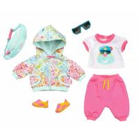 BABY born kledingset voor pop tot 43 cm roze/turquoise 6 delig - thumbnail