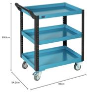 HAZET Servicewagen Assistent 167-3 · L x B x H: 890 mm x 542 mm x 899 mm - thumbnail