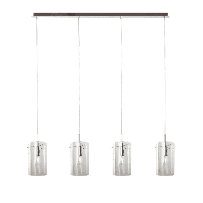 Hanglamp Quattro Modern 100 cm 4 Lichts Met Transparant Glas